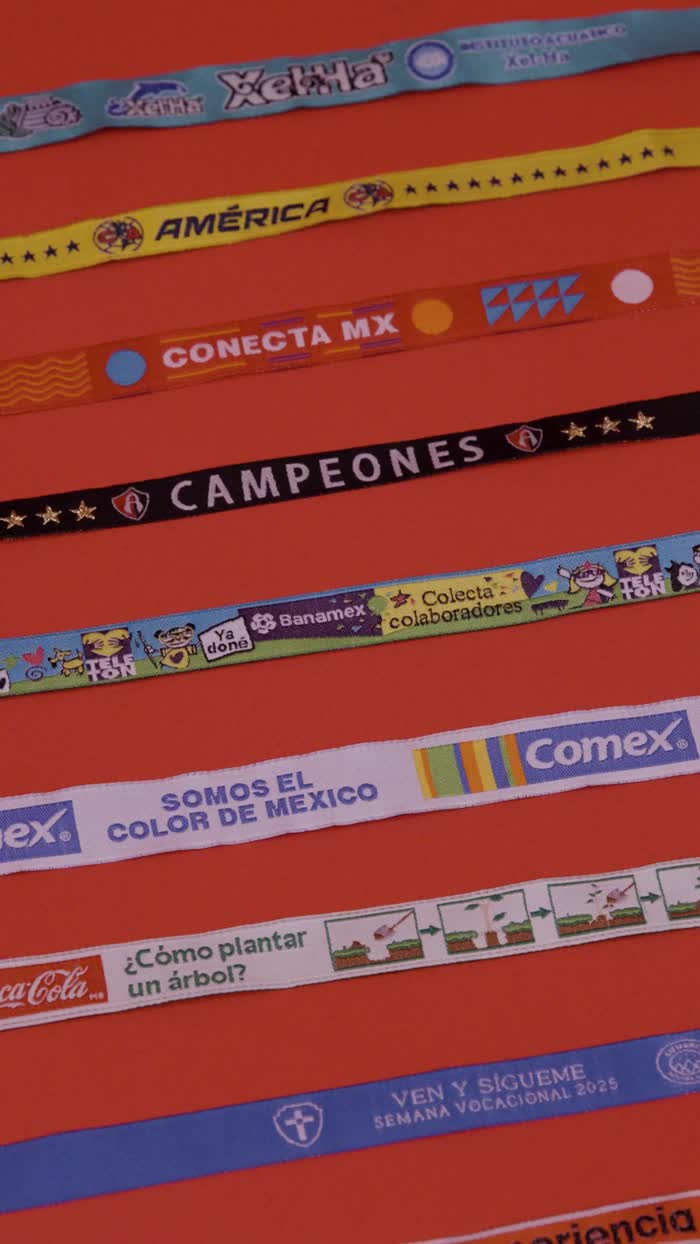 Pulseras de tela personalizadas para eventos y marcas